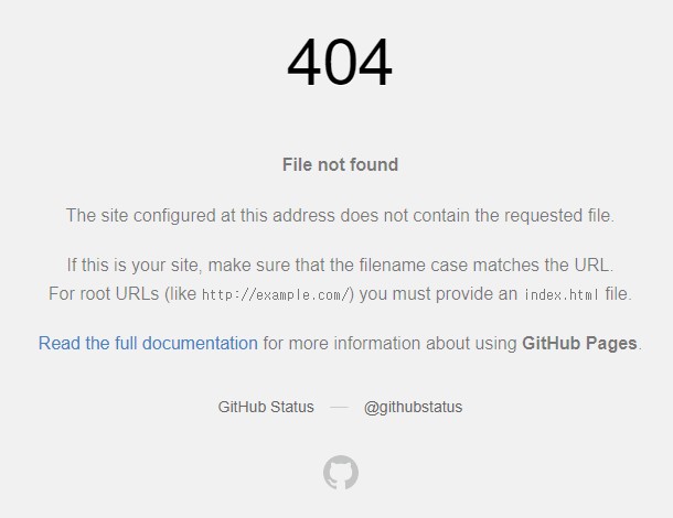 github pages 404 error